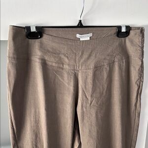 Sarah Pacini Taupe Linen  Pants